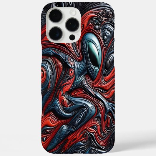 Mysterieuze buitenaardse figuur in levendige kosmi Case-Mate iPhone case (Achterkant)