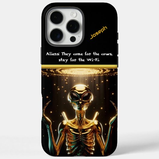 Mysterieuze buitenaardse ontmoeting in een kosmisc Case-Mate iPhone case (Achterkant)