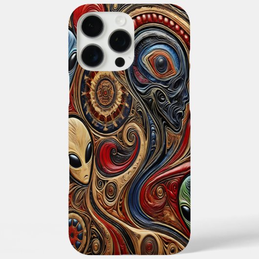 Mysterieuze buitenaardse ontmoeting in levendige k Case-Mate iPhone case (Achterkant)