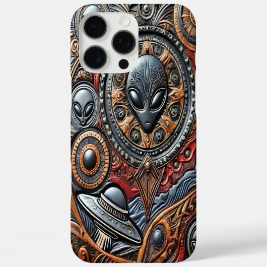 Mysterieuze buitenaardse ontmoetingen in kosmische Case-Mate iPhone case (Achterkant)