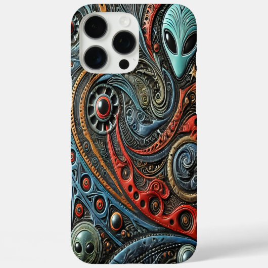 Mysterieuze buitenaardse patronen in kosmisch ontw Case-Mate iPhone case (Achterkant)