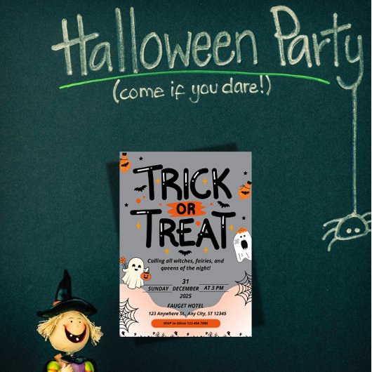 Mysterieuze Chinese Tekst Halloween Uitnodiging