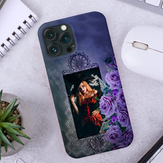 Mysterieuze Custom Paarse Gothic: Kant, Rozen Case-Mate iPhone Case