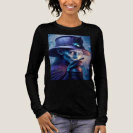 Mysterieuze Dame Wijst Met Vinger Naar Jou Tri-Blend Shirt