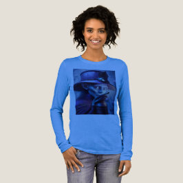 Mysterieuze Dame Wijst Met Vinger Naar Jou Tri-Blend Shirt