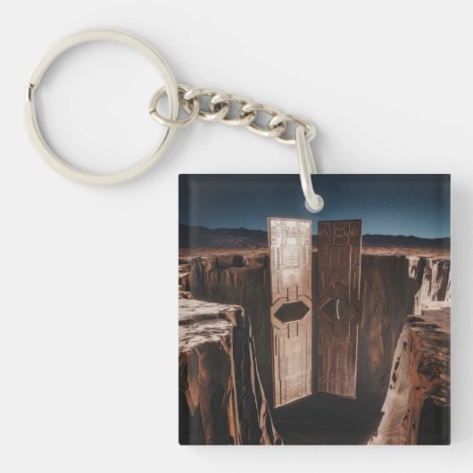 Mysterieuze deur sleutelhanger (voorkant)