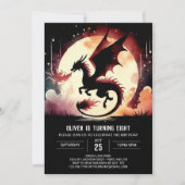 Mysterieuze Dragon verjaardagskinderen Kaart (Voorkant)