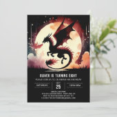 Mysterieuze Dragon verjaardagskinderen Kaart (Staand voorkant)