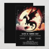 Mysterieuze Dragon verjaardagskinderen Kaart (Voorkant / Achterkant)