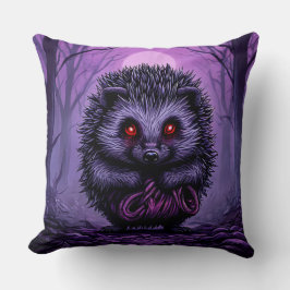 Mysterieuze egel in Spooky Forest Kussen