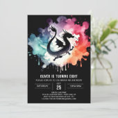 Mysterieuze Elegante Draak Verjaardag Kaart (Staand voorkant)