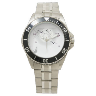 Mysterieuze Elegantie: Halloween RVS  Horloge