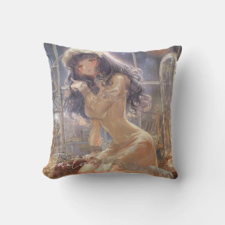 Mysterieuze Fantasie Meisje - Gotische Kunst Esthe Buitenkussen