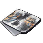 Mysterieuze fee mistige stad gloeiende etherische laptop sleeve (Voorkant onderkant)