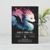 Mysterieuze Fiery Dragon Verjaardag Kaart (Staand voorkant)