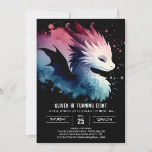 Mysterieuze Fiery Dragon Verjaardag Kaart