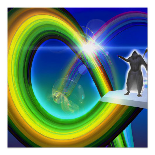 Mysterieuze figuur bij de interdimensionale starga perfect poster (Voorkant)