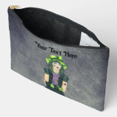 Mysterieuze Gothic Meisje Tattoos Groen Pet Grunge Etui (Open)