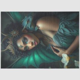 Mysterieuze gotische drakenfee tissuepapier