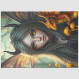 Mysterieuze gotische drakenfee tissuepapier