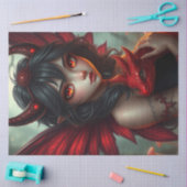 Mysterieuze gotische drakenfee tissuepapier (Craft)