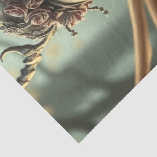 Mysterieuze gotische drakenfee tissuepapier (Detail)