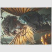 Mysterieuze gotische drakenfee tissuepapier (Voorkant)