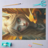 Mysterieuze gotische drakenfee tissuepapier (Craft)