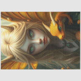 Mysterieuze gotische drakenfee tissuepapier