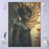 Mysterieuze gotische drakenfee  tissuepapier (Craft)