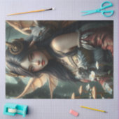 Mysterieuze gotische drakenfee tissuepapier (Craft)