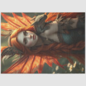 Mysterieuze gotische drakenfee tissuepapier (Voorkant)