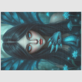 Mysterieuze gotische drakenfee tissuepapier