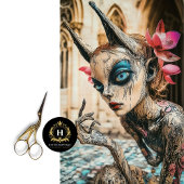 Mysterieuze gotische Paris Gargoyle Decoupage Tissuepapier