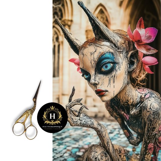 Mysterieuze gotische Paris Gargoyle Decoupage Tissuepapier