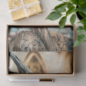 Mysterieuze gotische Paris Gargoyle Decoupage Tissuepapier (Geschenk)