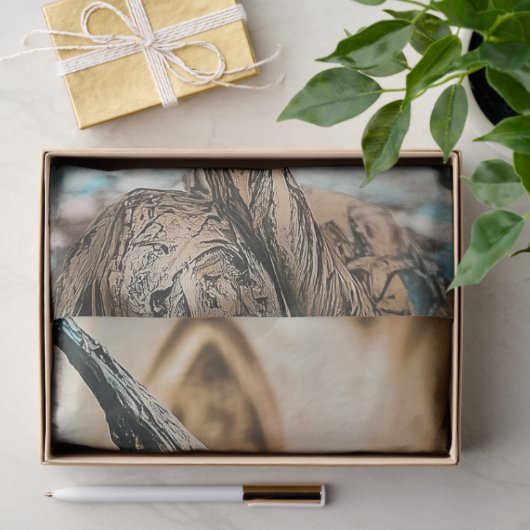 Mysterieuze gotische Paris Gargoyle Decoupage Tissuepapier (Geschenk)