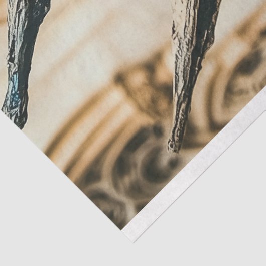 Mysterieuze gotische Paris Gargoyle Decoupage Tissuepapier (Detail)