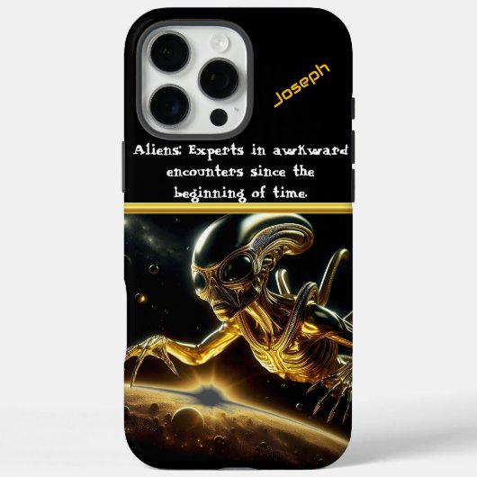 Mysterieuze Gouden Alien Verkennende Verre Planete Case-Mate iPhone Case (Achterkant)