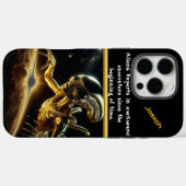Mysterieuze Gouden Alien Verkennende Verre Planete Case-Mate iPhone Case (Achterkant (horizontaal))