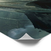 Mysterieuze grote witte draak Poster (Hoek)