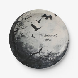 Mysterieuze Halloween Night Custom Papieren Bordje