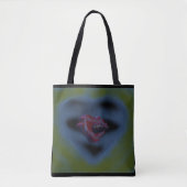 Mysterieuze harten kunst ontwerp donkere mistige k tote bag (Voorkant)