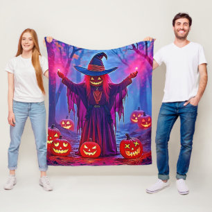 Mysterieuze heks in betoverde Bossen Fleece Deken