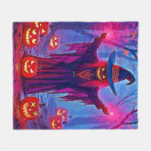 Mysterieuze heks in betoverde Bossen Fleece Deken (Voorkant (Horizontaal))