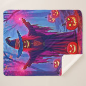 Mysterieuze heks in betoverde Bossen Sherpa Deken (Voorkant (horizontaal))