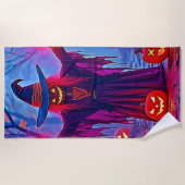 Mysterieuze heks in betoverde Bossen Strandlaken (Voorkant)