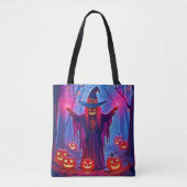 Mysterieuze heks in betoverde Bossen Tote Bag (Voorkant)