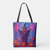 Mysterieuze heks in betoverde Bossen Tote Bag (Achterkant)