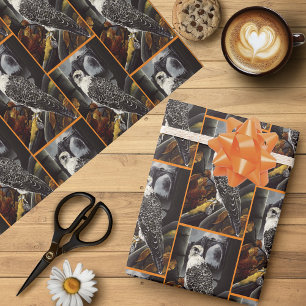 Mysterieuze Herfst Gotische Valken Maneschijn Ruïn Cadeaupapier